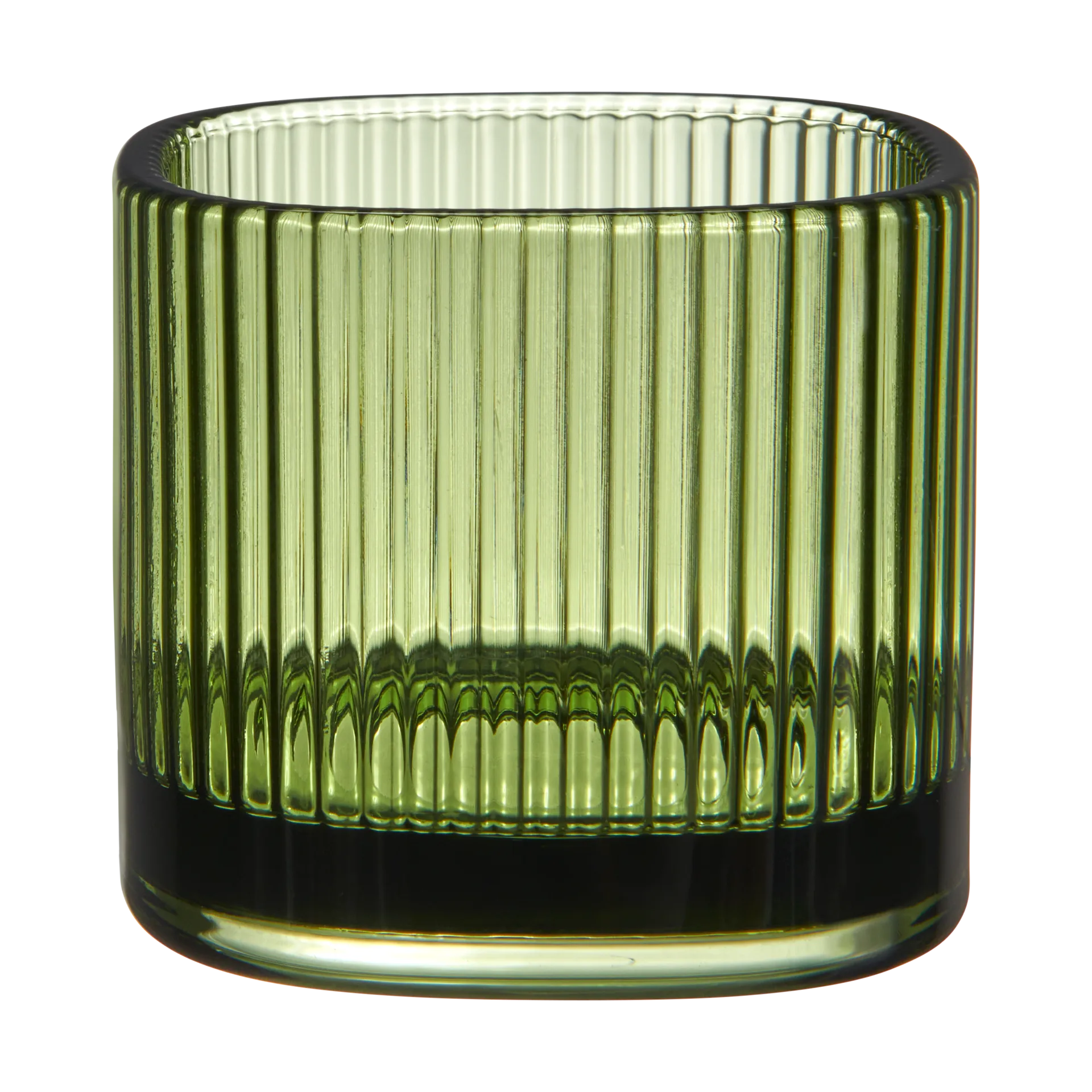 Orrefors Magica fyrfadsstage super circle 7 cm Grøn