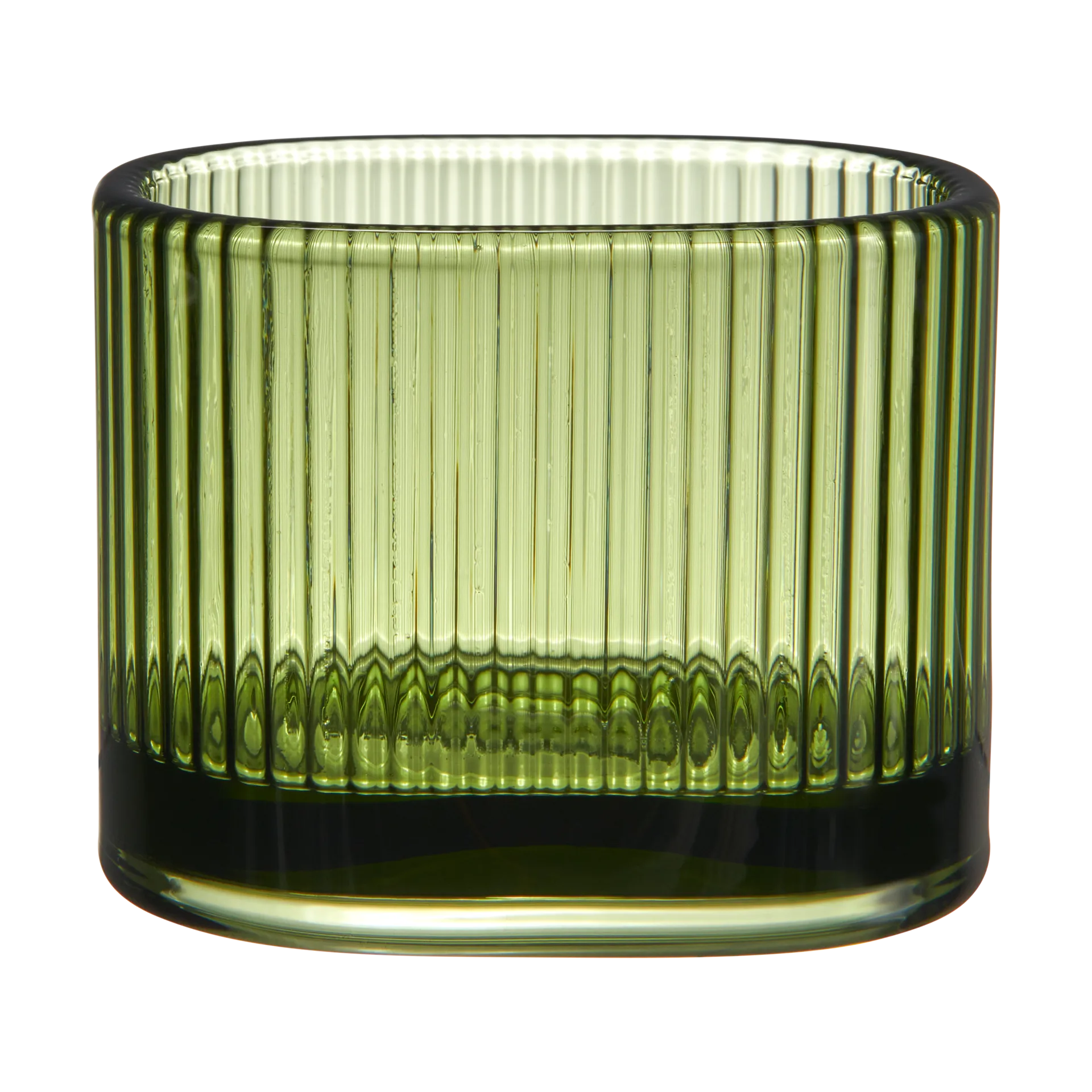 Orrefors Magica fyrfadsstage super ellipse 7 cm Grøn