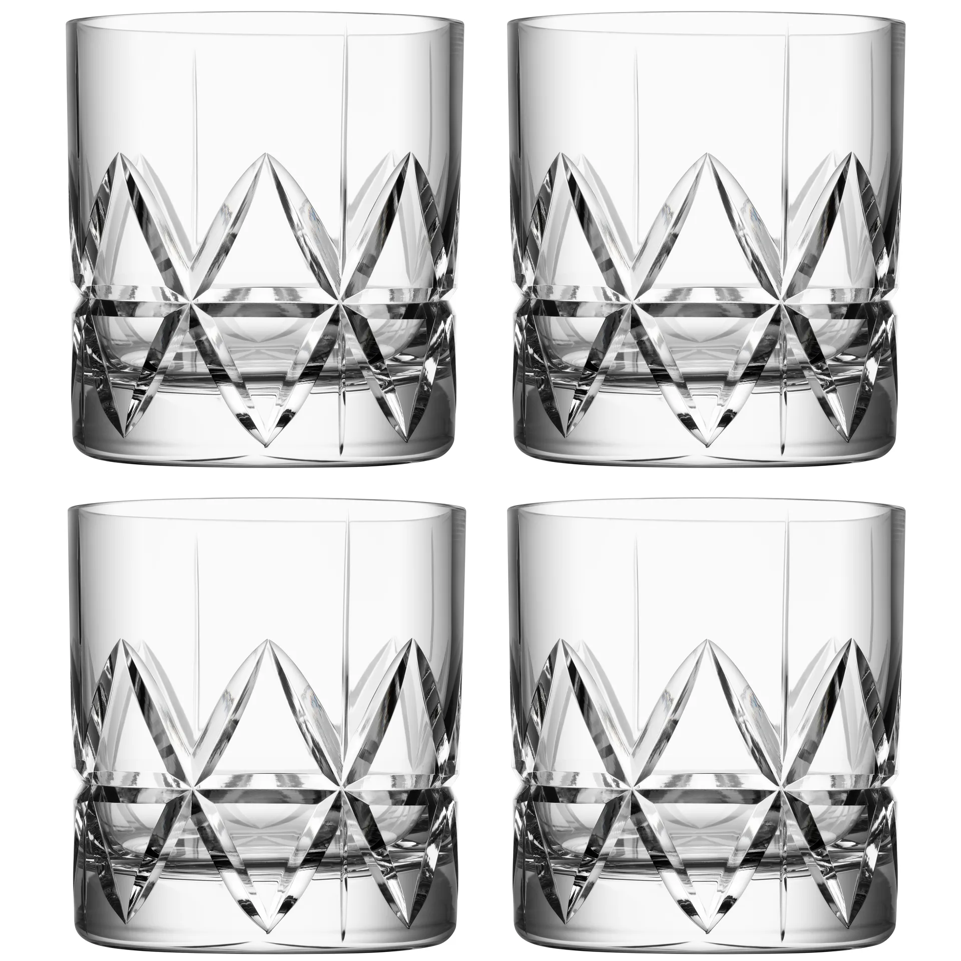 Peak double old fashioned glas 4-pak, 34 cl Orrefors