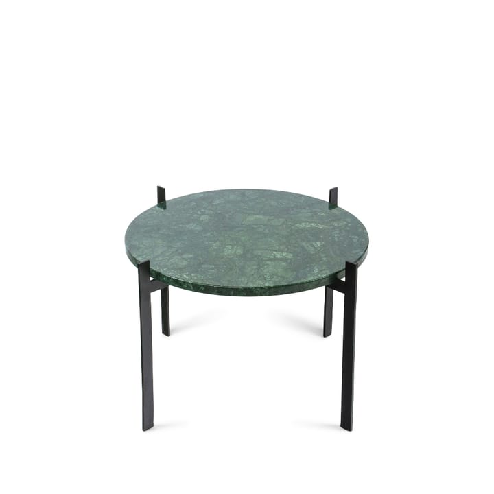 Single Deck bakkebord, marmor grøn, sort understel OX Denmarq