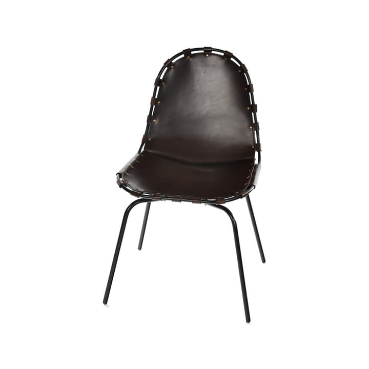 Stretch stol - læder mocca, sort understel - OX Denmarq