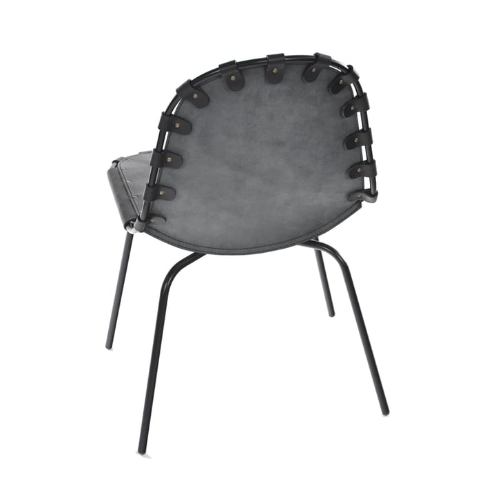 Stretch stol, læder mocca, sort understel OX Denmarq