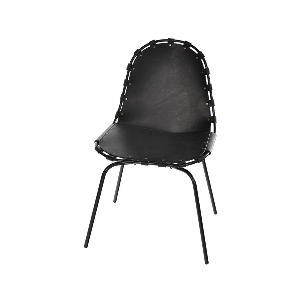 OX Denmarq Stretch stol læder sort sort understel