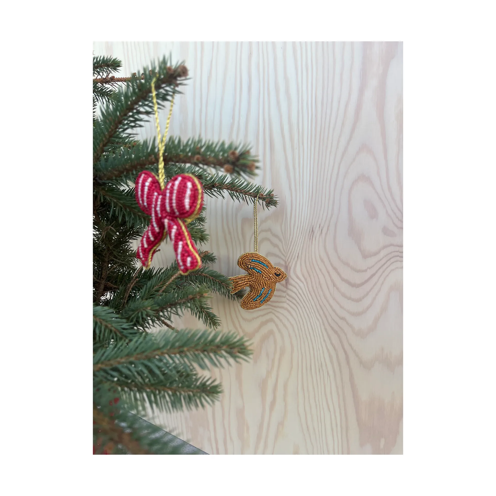 Christmas bird dekorationsophæng 3 dele, Lavender-amber-offwhite OYOY
