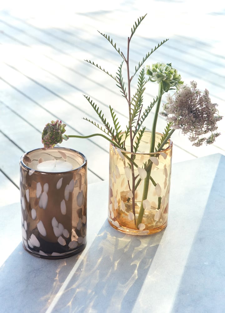 Jali fyrfadsstage/vase, Amber OYOY
