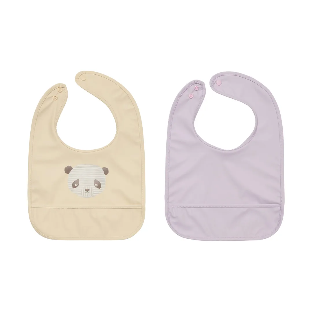 OYOY Hagesmække - 2-pak - Lun Lun Panda - Vanilla/Lavender