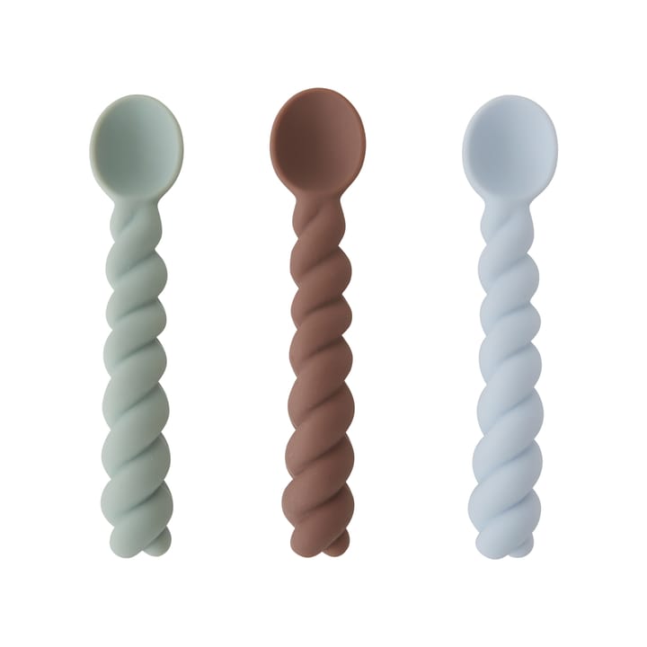 Mellow ske 3-pak, Dusty Blue/Taupe/Pale mint OYOY