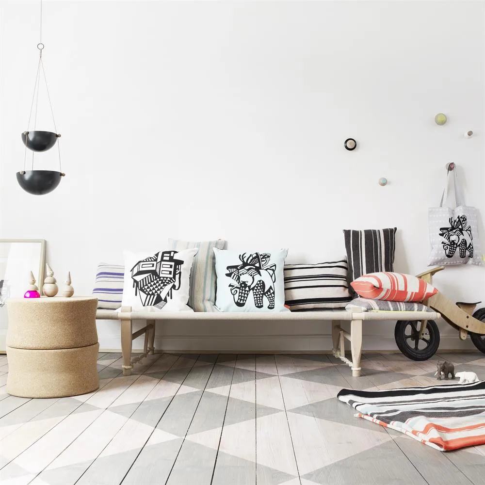 Pif paf puf hængende kurv mørkegrå, 2 kurve OYOY