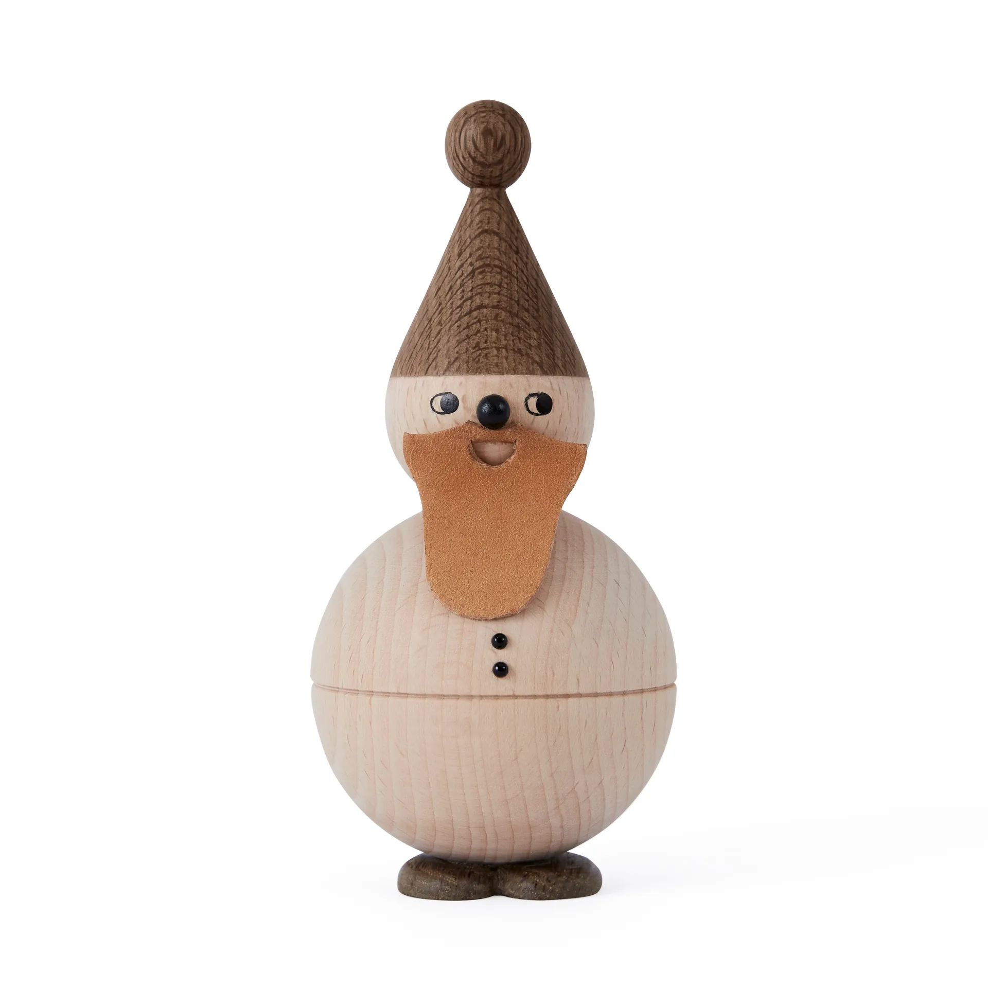 Santa Claus træfigur, Bøg/Eg/Læder OYOY