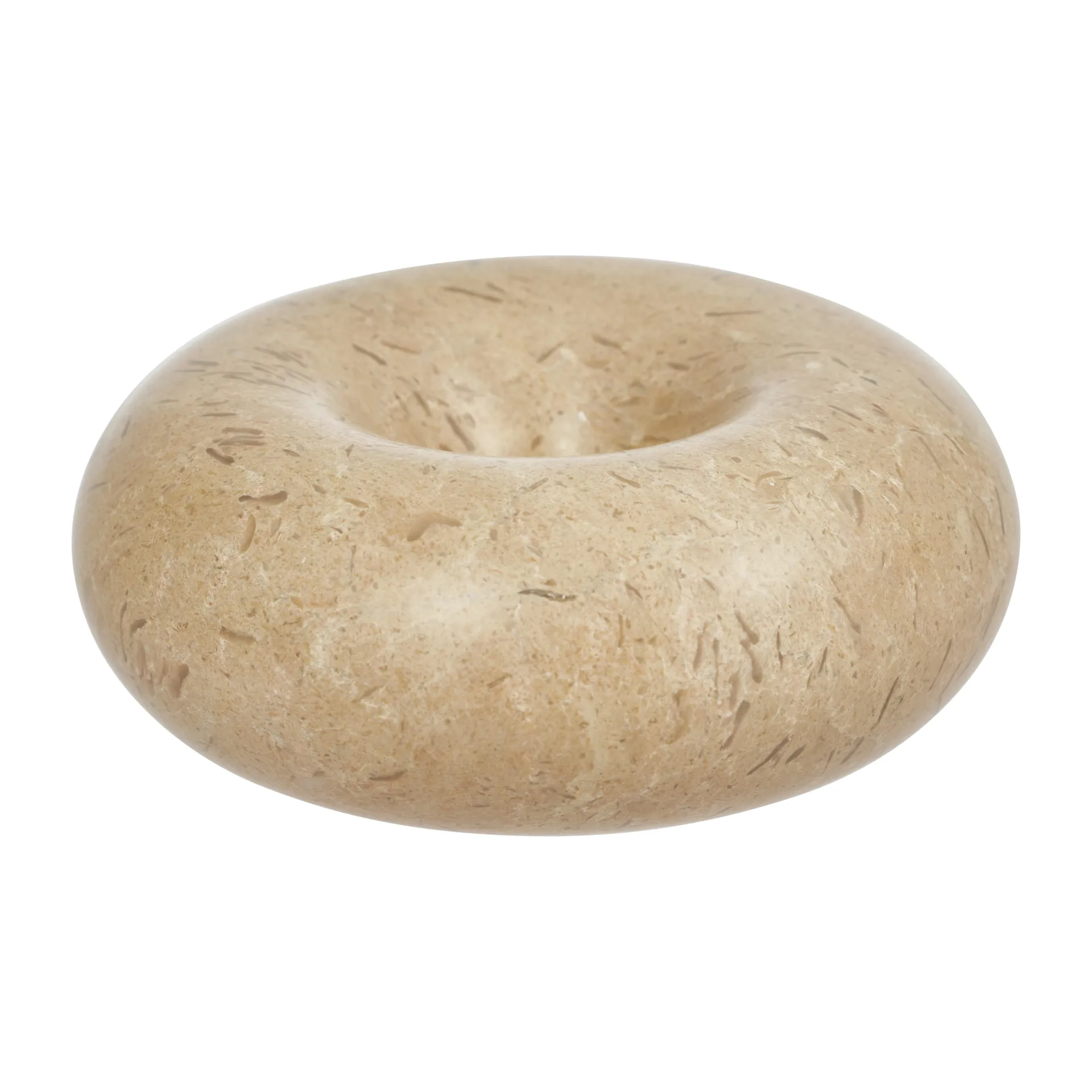 OYOY Savi marmor lysestage small 4 cm Beige