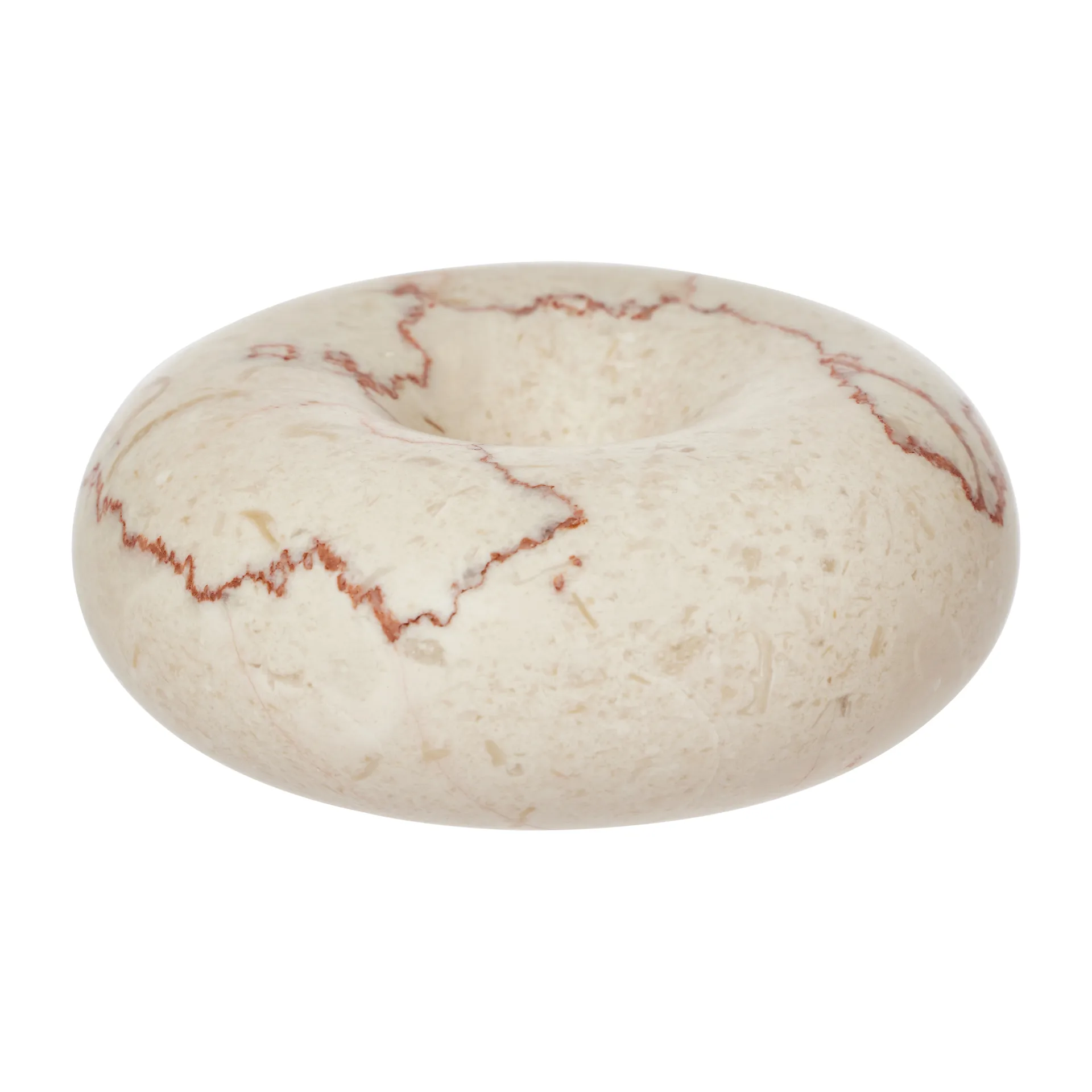 OYOY Savi marmor lysestage small 4 cm Offwhite