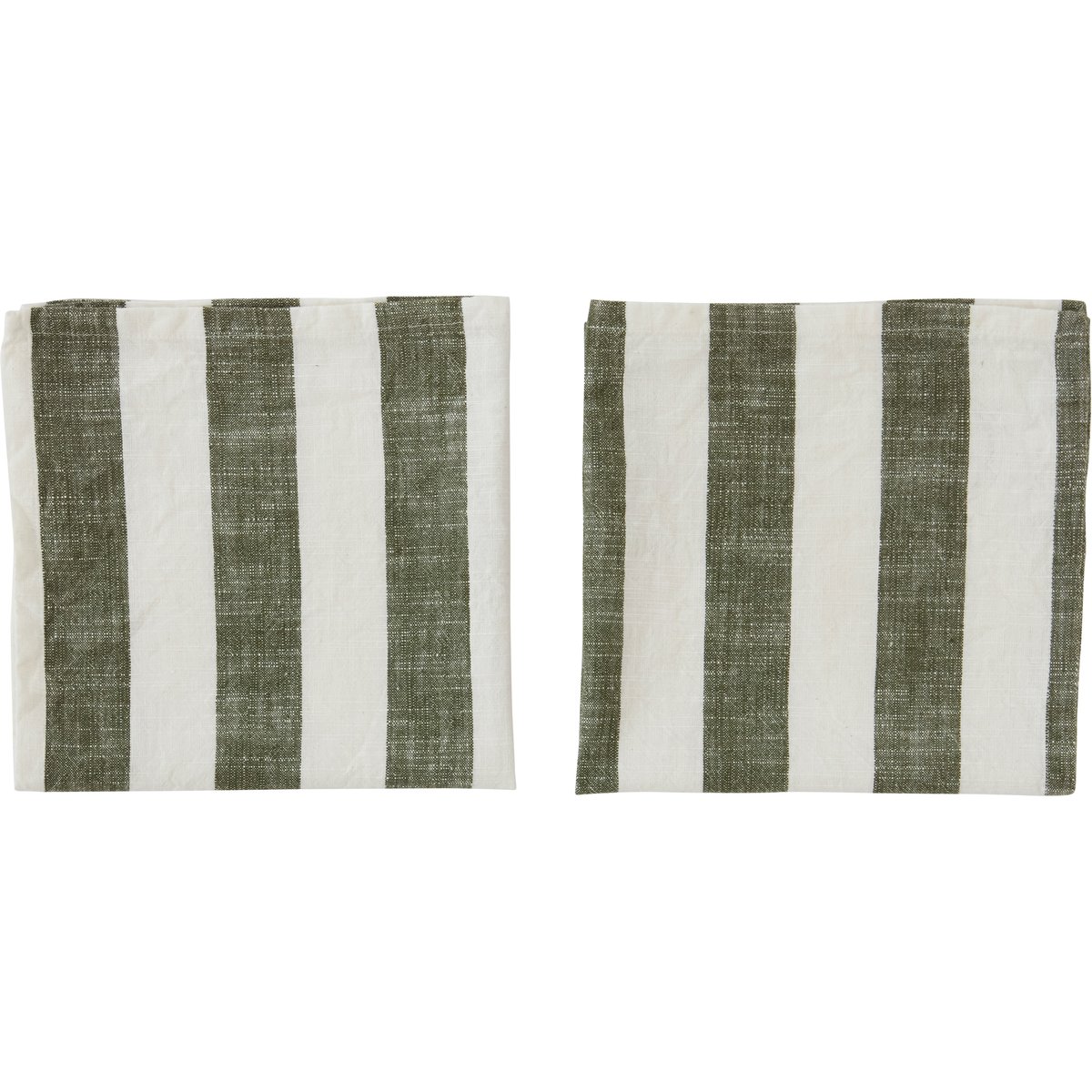 OYOY Striped serviet 45×45 cm 2-pak Olive