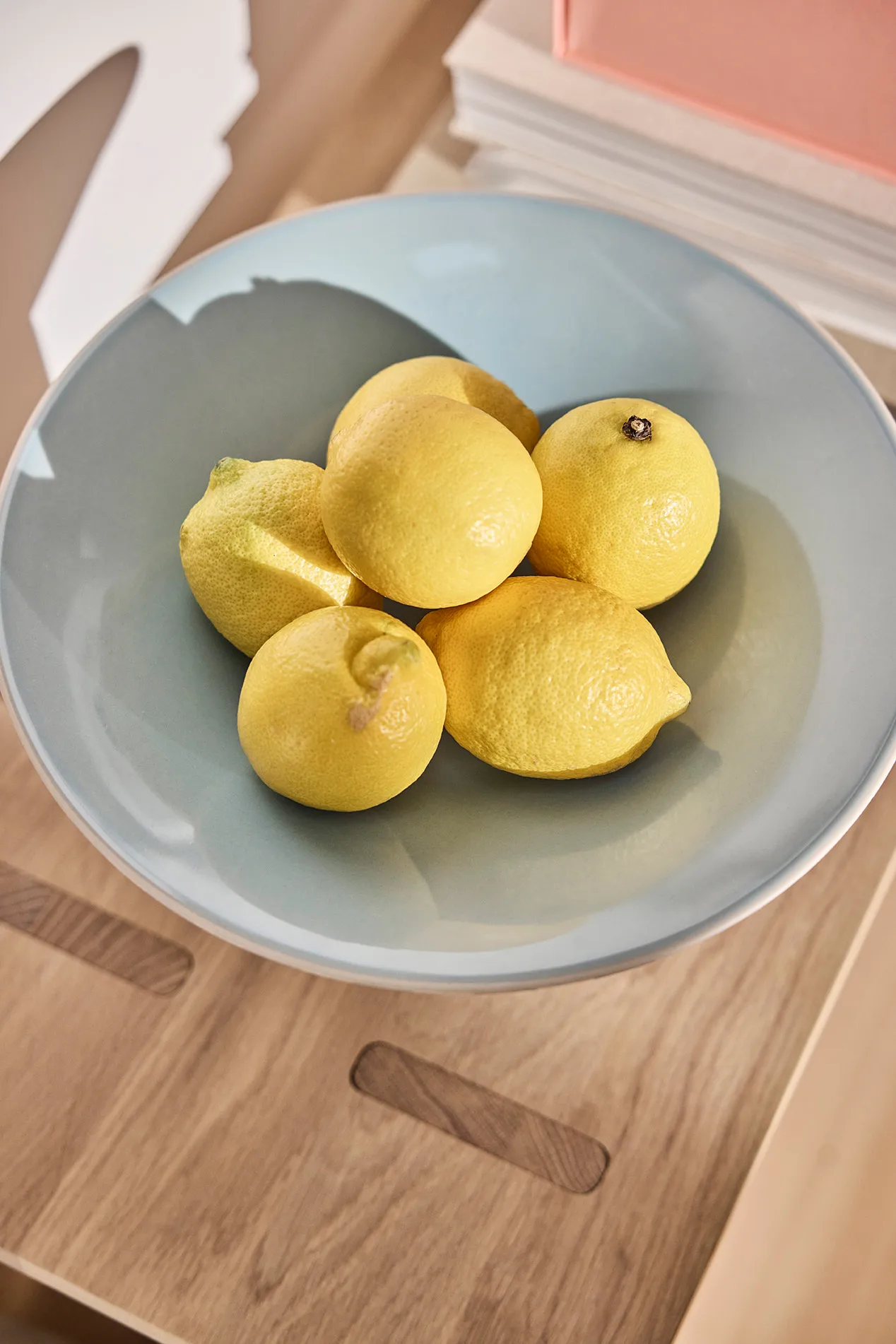 Toppu centerpiece høj Ø30x17 cm, Clay-Ice blue OYOY