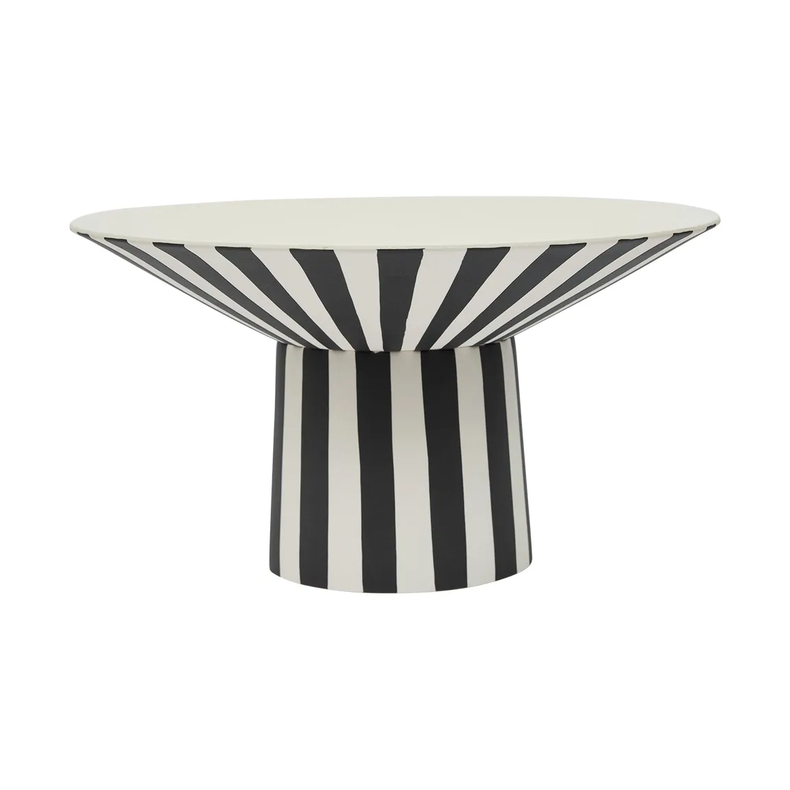 Toppu centerpiece høj Ø30x17 cm, White-black OYOY