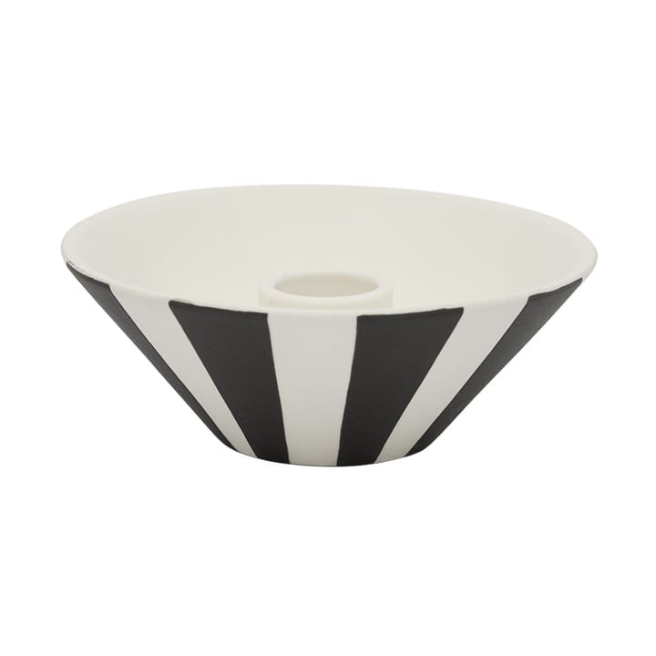 Toppu lysestage lav 4 cm - White-black - OYOY