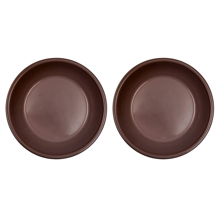 Yuka dyb tallerken Ø19 cm 2-pak, Dark (brun) OYOY