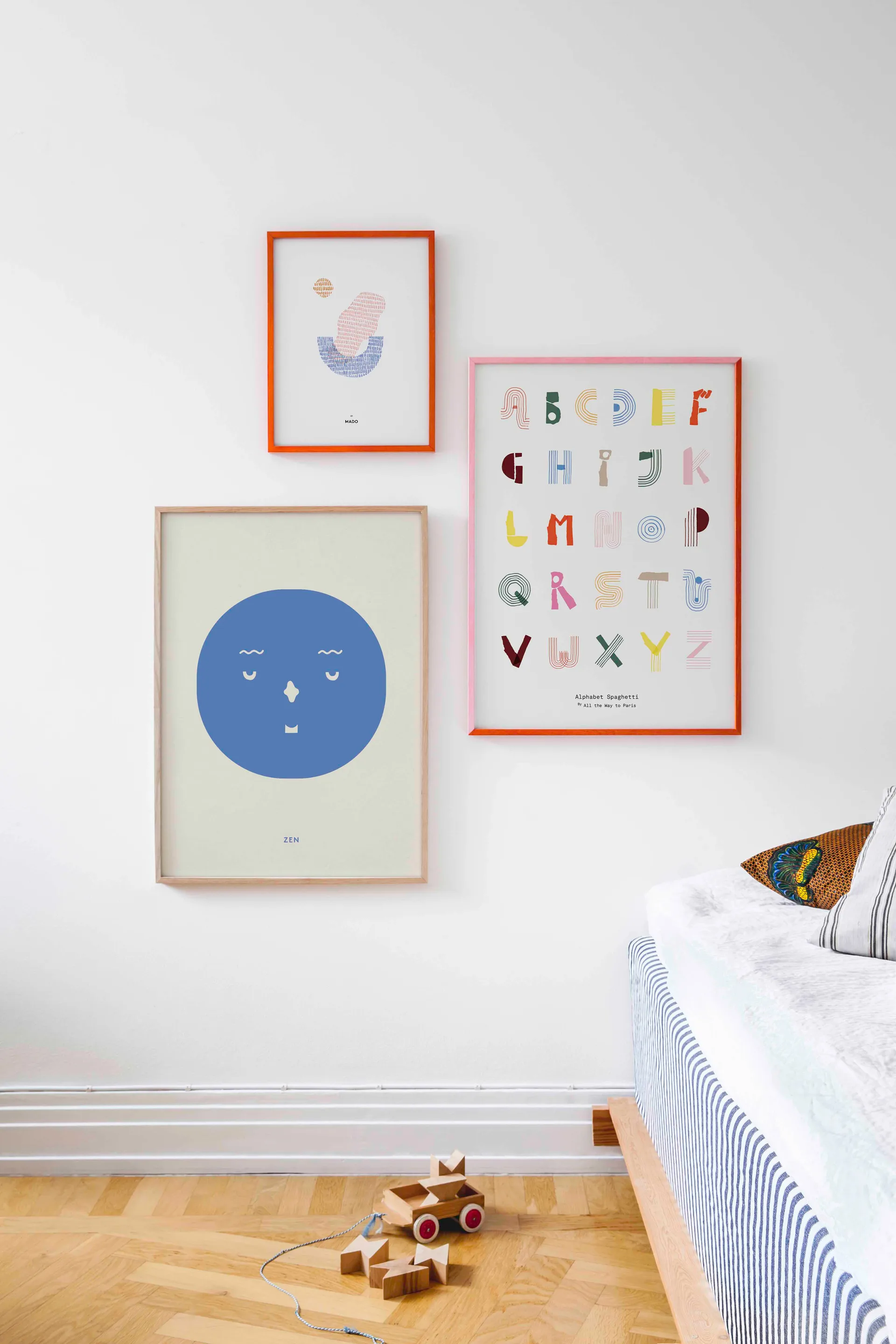 Alphabet Spaghetti ENG Multi-colour plakat, 50x70 cm Paper Collective