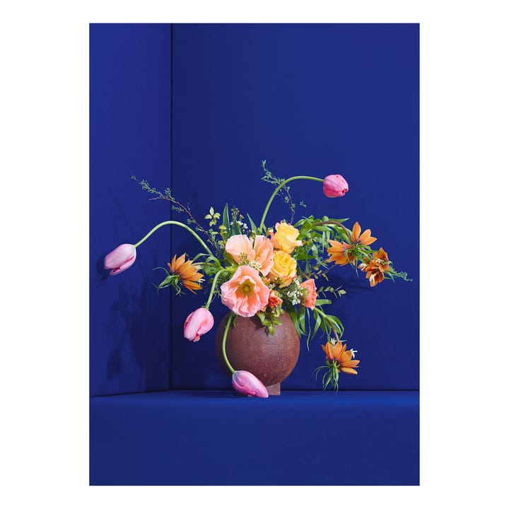 Blomst 01 Blue plakat - 50x70 cm - Paper Collective