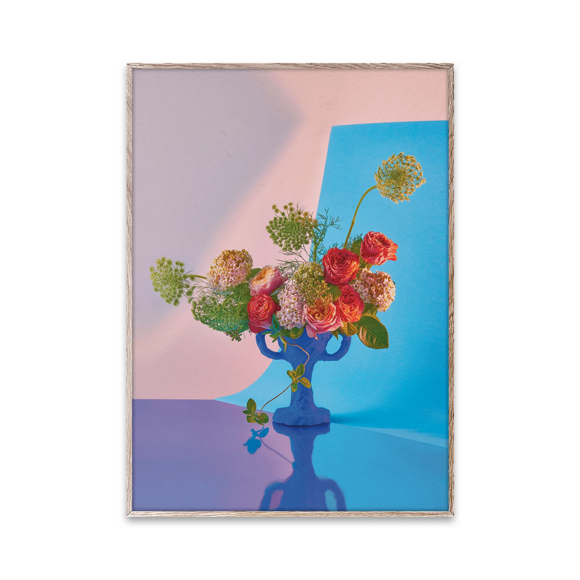 Bloom 02 cyan plakat, 30x40 cm Paper Collective