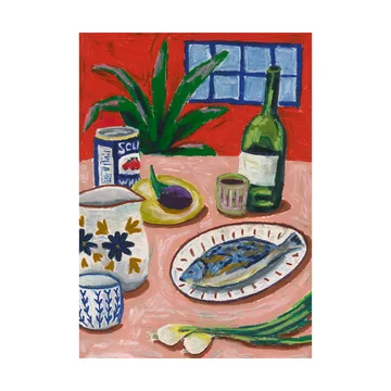 Composition with Fish plakat - 30x40 cm - Paper Collective