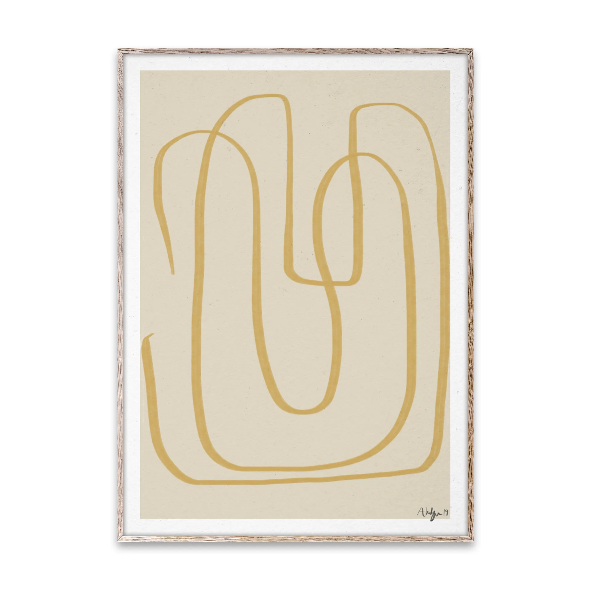 Different Ways I plakat gul, 50x70 cm Paper Collective