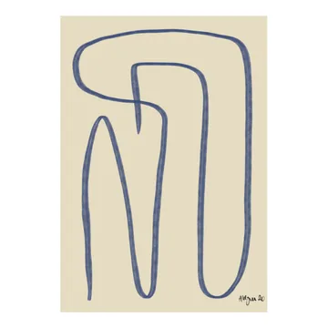 Different Ways plakat blå - 30x40 cm - Paper Collective
