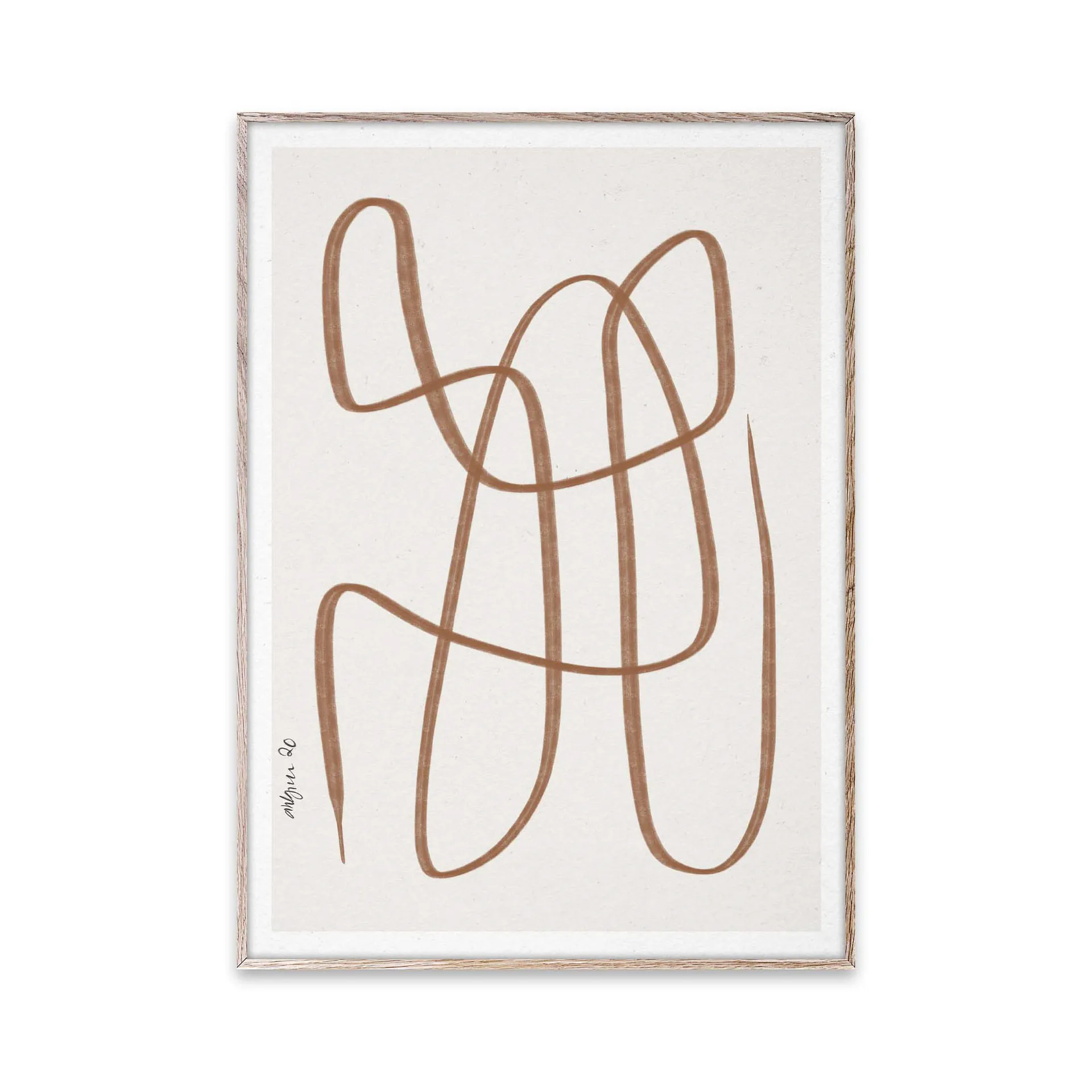 Different Ways plakat brun, 30x40 cm Paper Collective