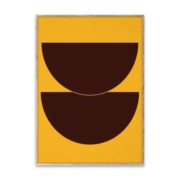 Half Circles II plakat gul - 50x70 cm - Paper Collective