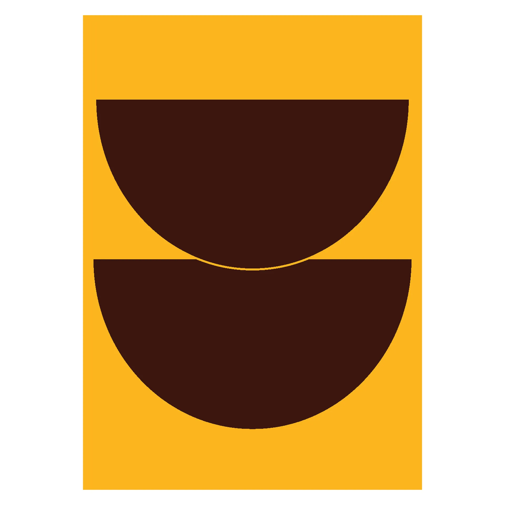 Half Circles II plakat gul, 50x70 cm Paper Collective