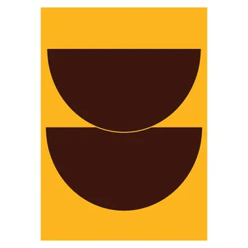 Half Circles II plakat gul - 50x70 cm - Paper Collective