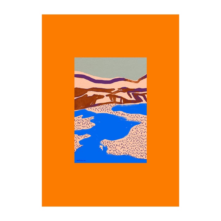 Orange Landscape plakat, 30x40 cm Paper Collective