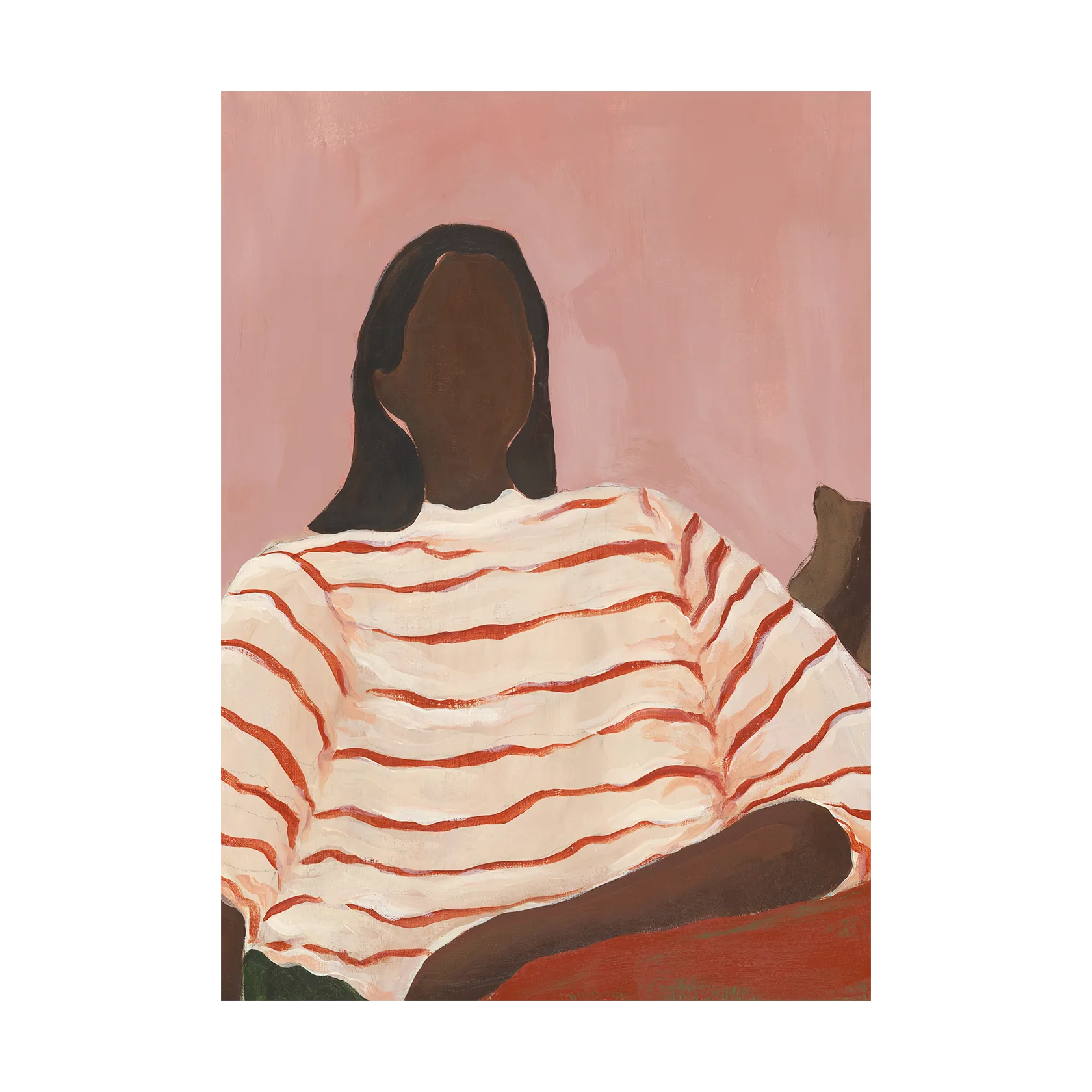 Red Stripes plakat, 30x40 cm Paper Collective