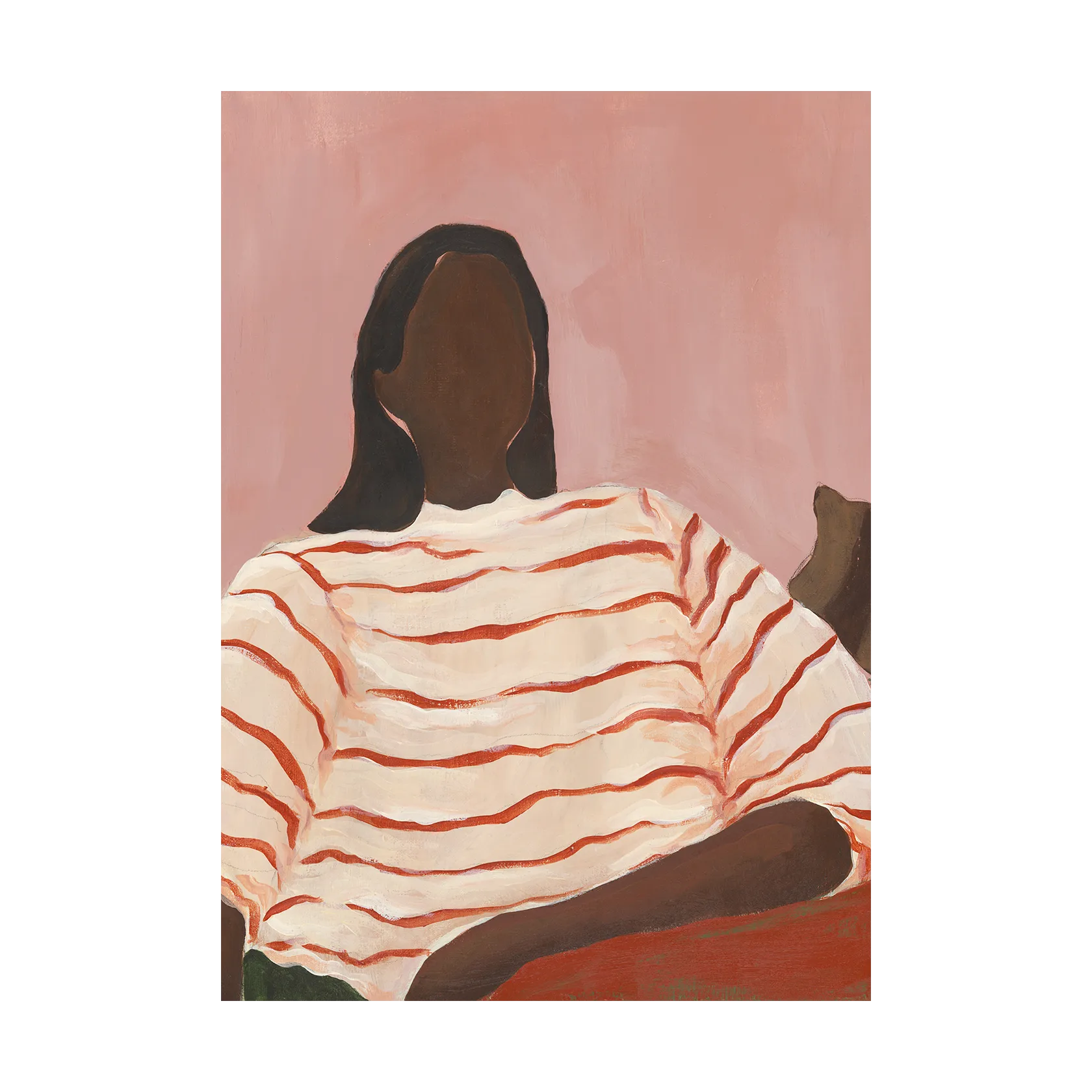 Red Stripes plakat, 50x70 cm Paper Collective