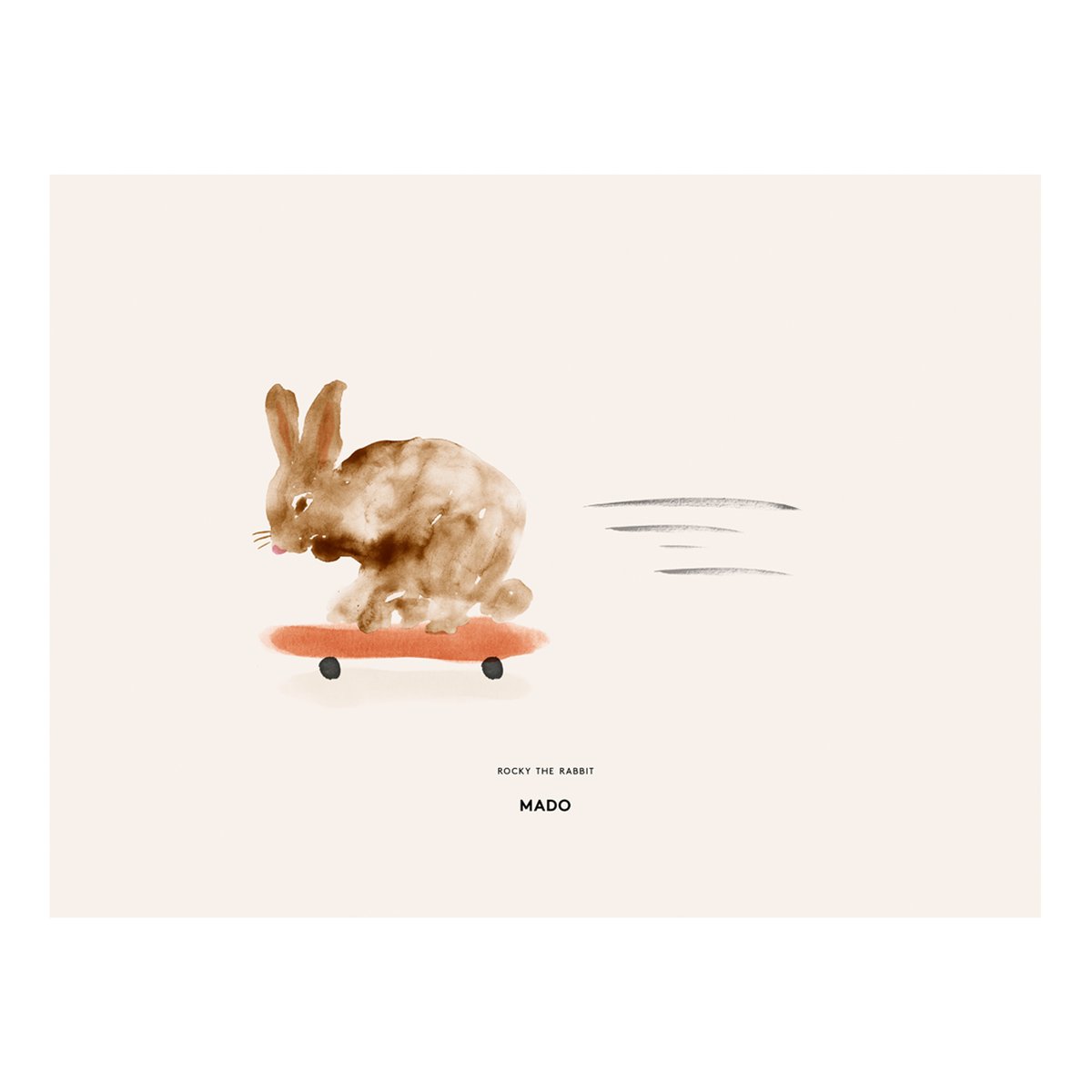 Paper Collective Rocky the Rabbit plakat 30×40 cm