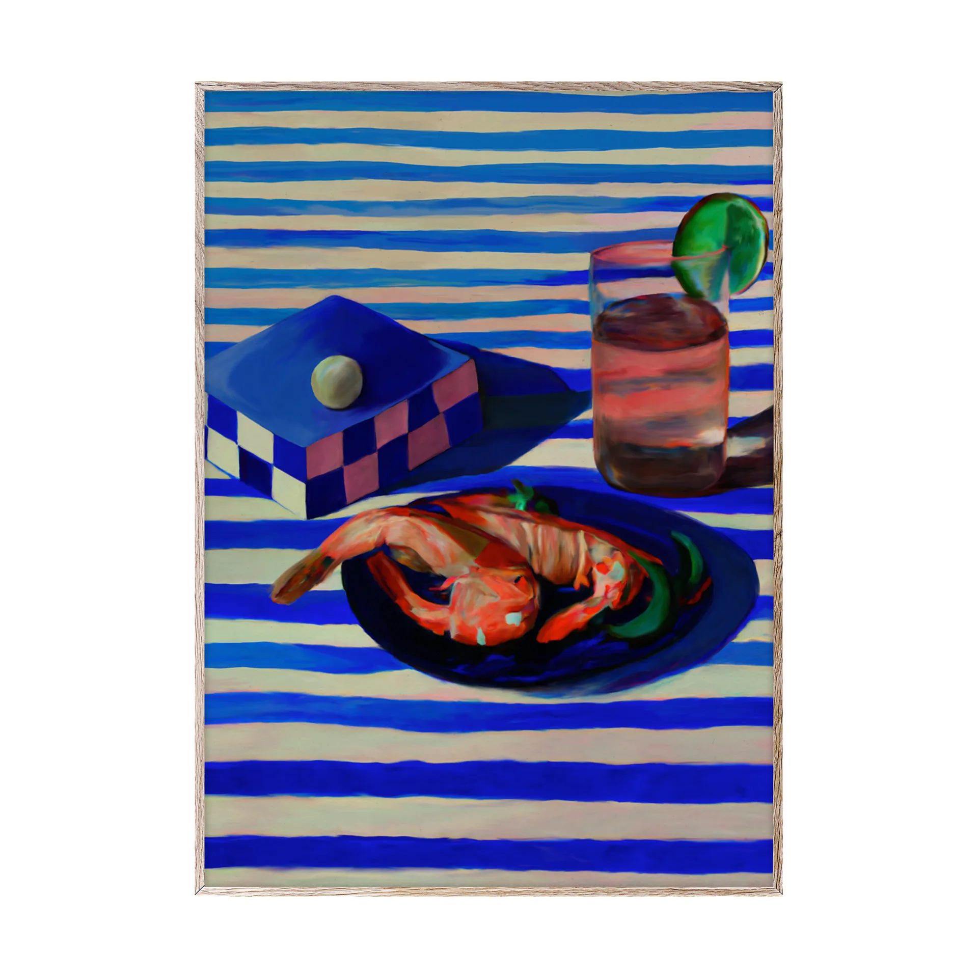 Shrimp & Stripes plakat, 50x70 cm Paper Collective