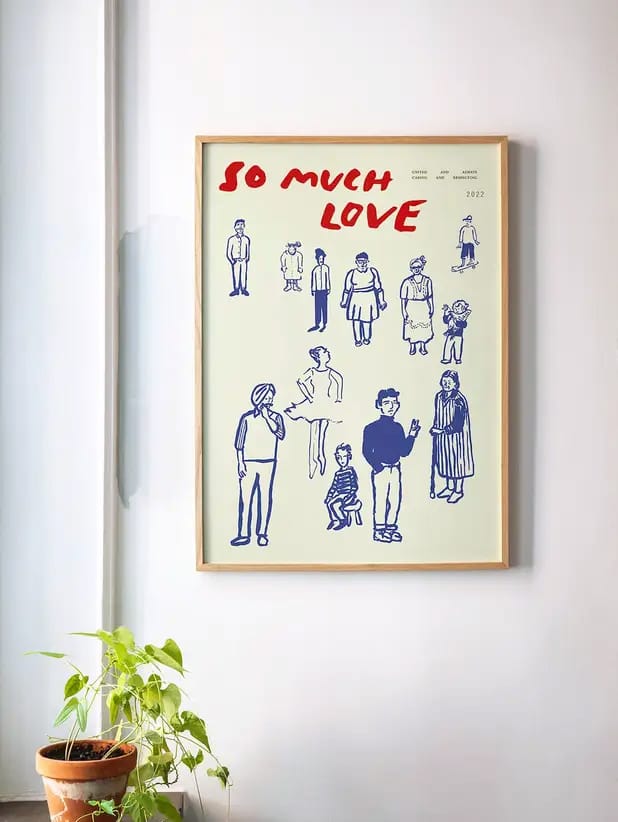 So Much Love plakat, 30x40 cm Paper Collective