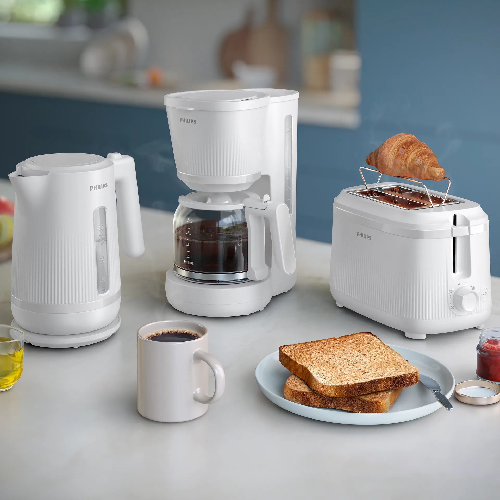 3000 series kaffemaskine HD7411/00 1,25 l, White Philips