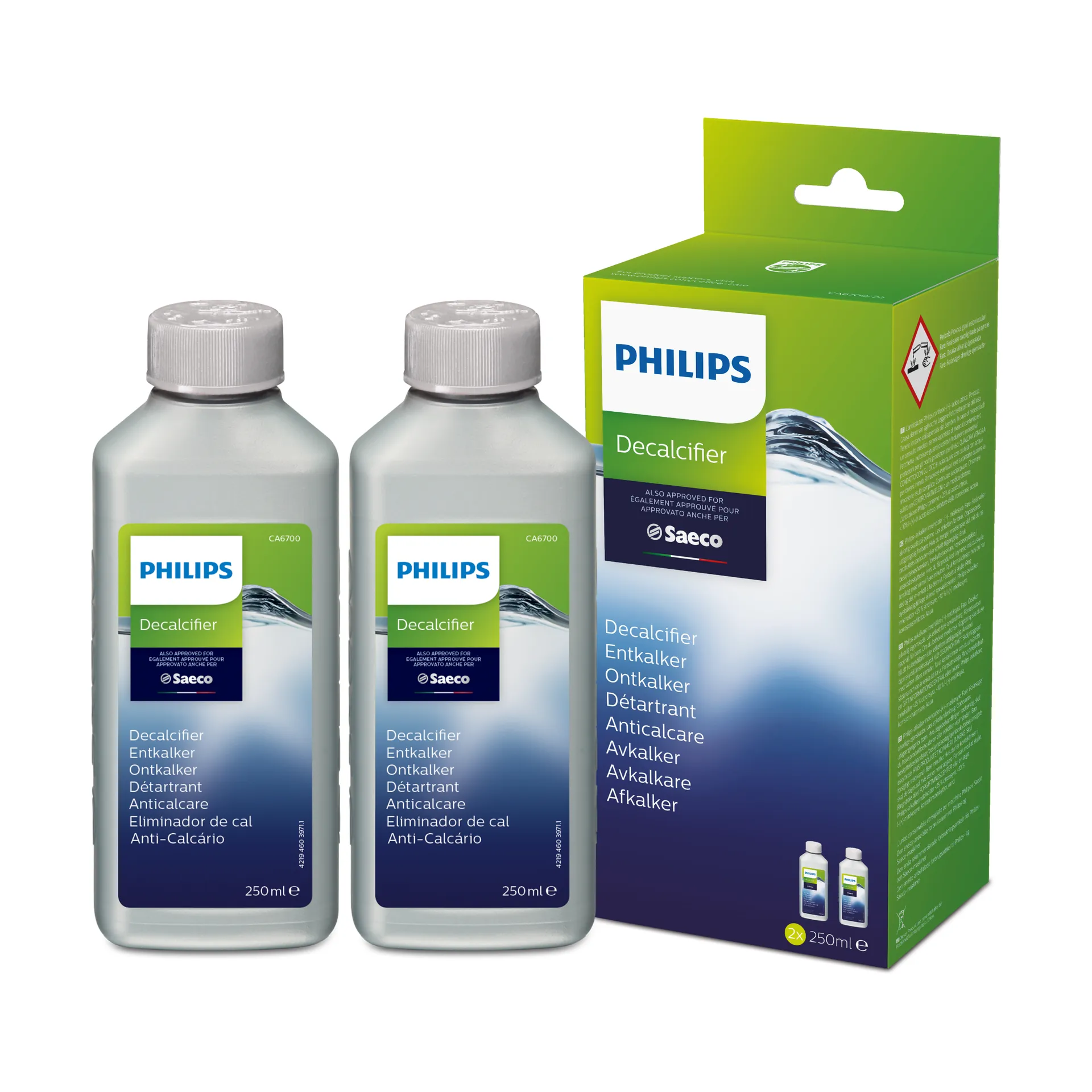 Saeco afkalkningsmiddel CA6700/22 250 ml, 2-pak Philips