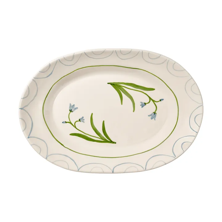 Cottage flower Blue Bell serveringsfad - Light Blue, 38,5 cm - Pick a Poppy