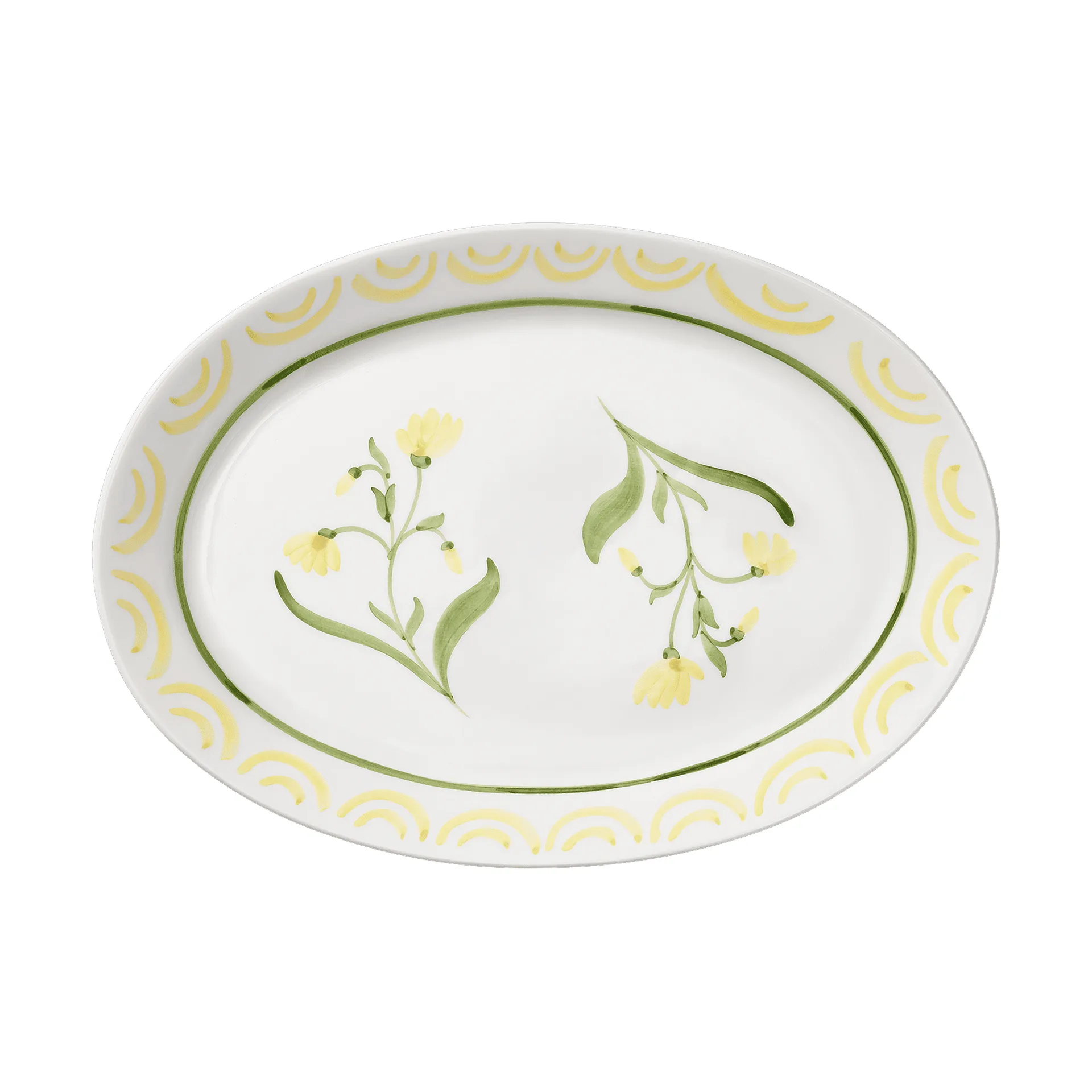 Cottage Flower serveringsfad, Gul, 32 cm Pick a Poppy