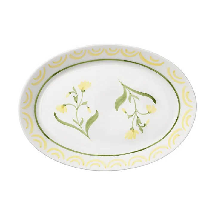 Cottage Flower serveringsfad - Gul, 32 cm - Pick a Poppy