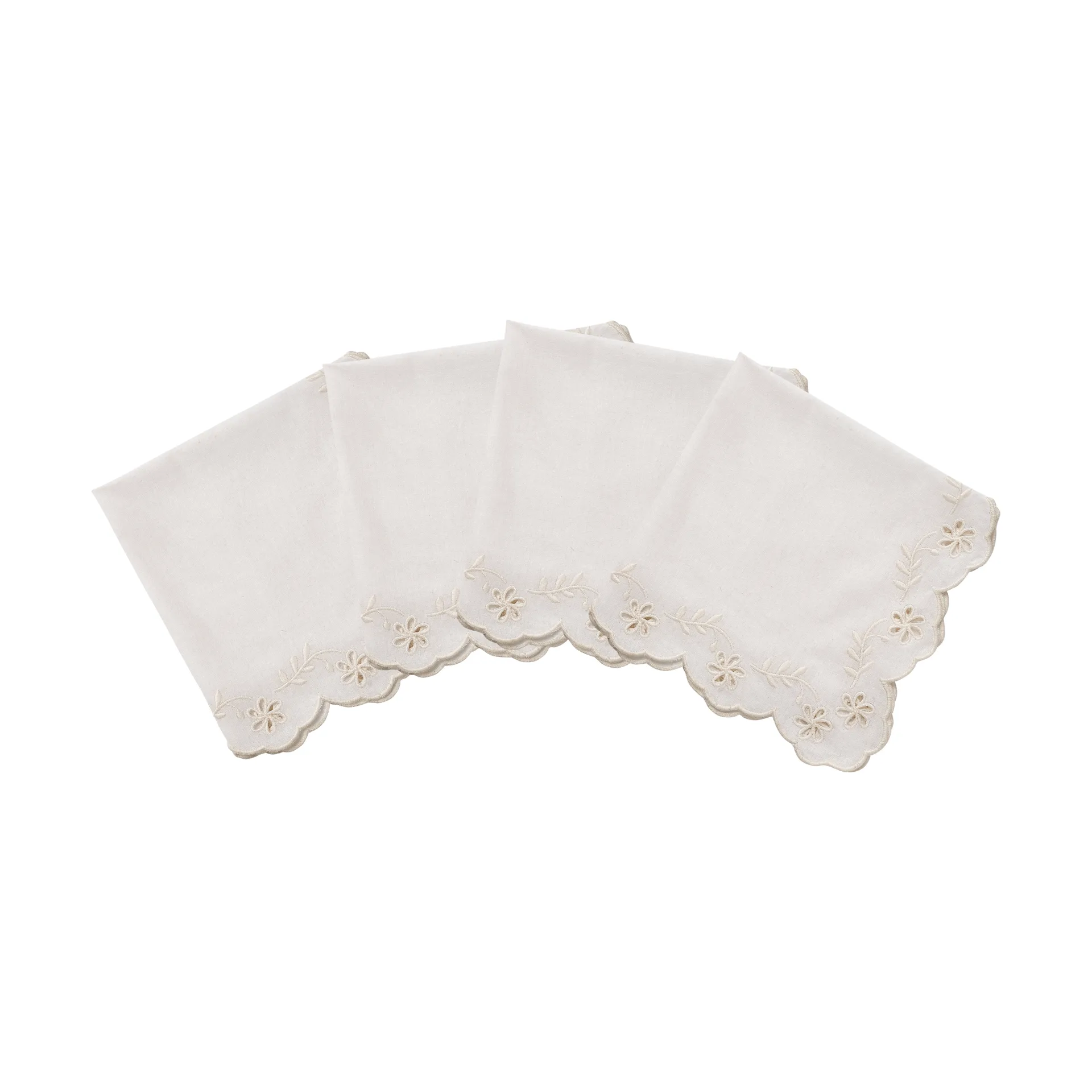 Lace bomuldsserviet, Offwhite, 4-pak, 45x45 cm Pick a Poppy