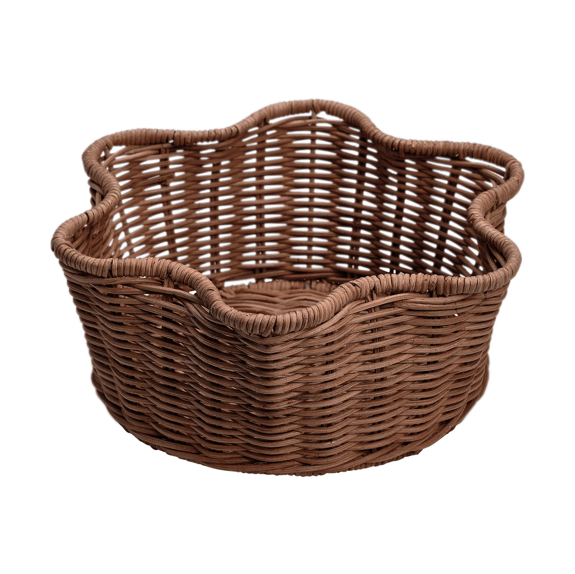 Rattan Round kurv, Dark brown, 23 cm Pick a Poppy