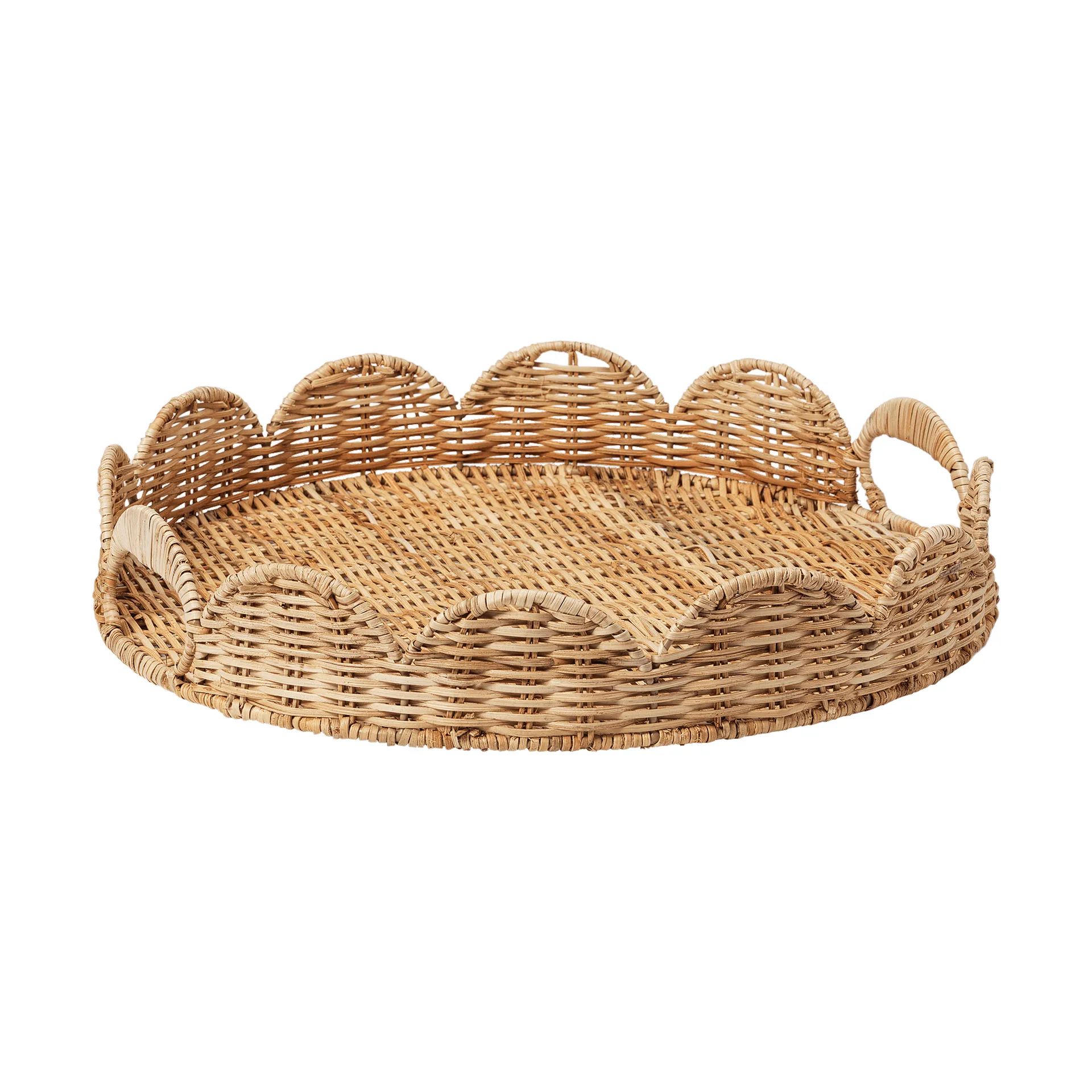 Round Scallop bakke, Natural, 40 cm Pick a Poppy