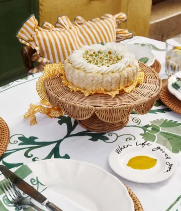 Scallop Cake serveringsfad - Natural, 30x12 cm - Pick a Poppy