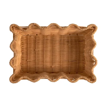 Scallop Rattan kurv - Natural, 20x30 cm - Pick a Poppy