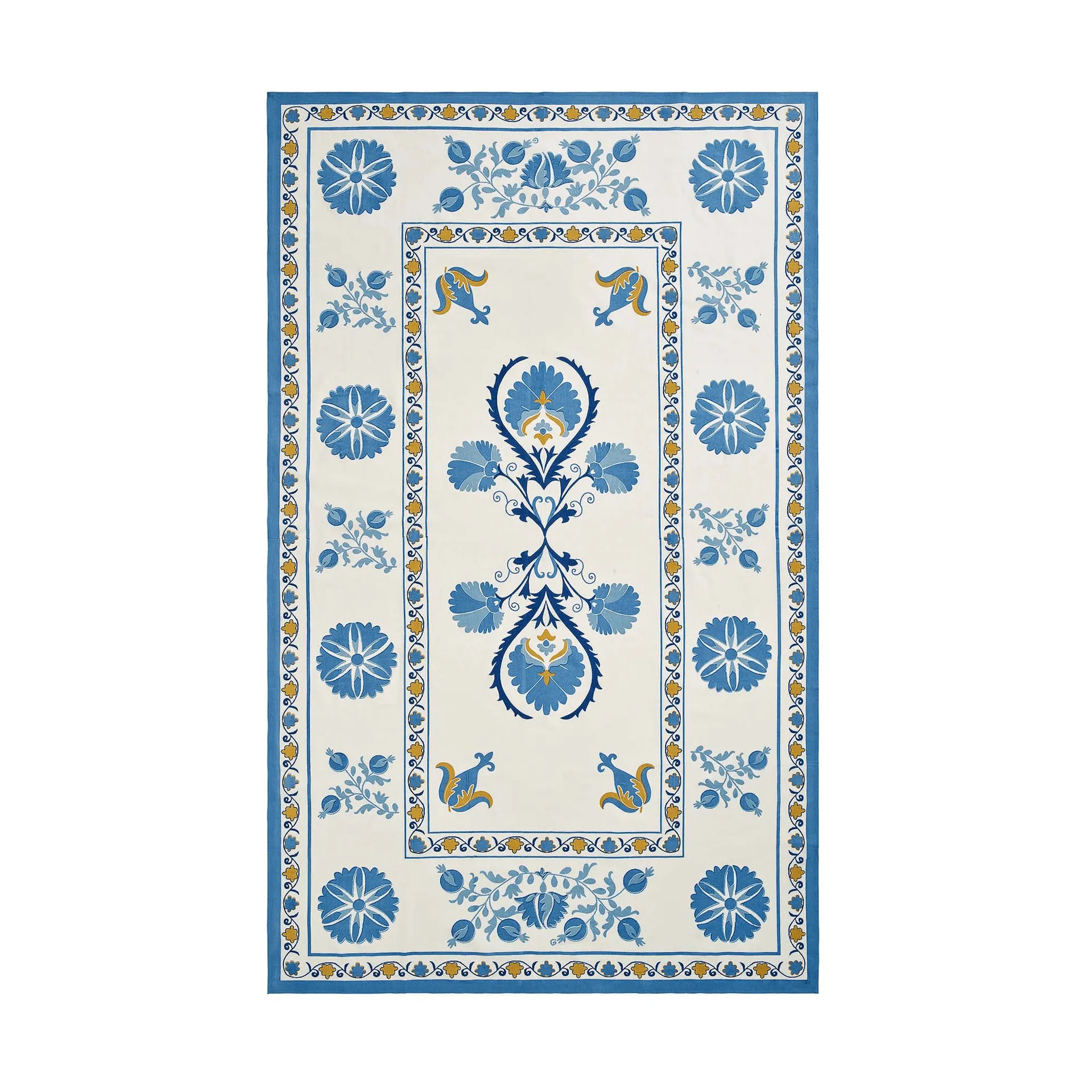 Suzani dug, Blue, 250x150 cm Pick a Poppy