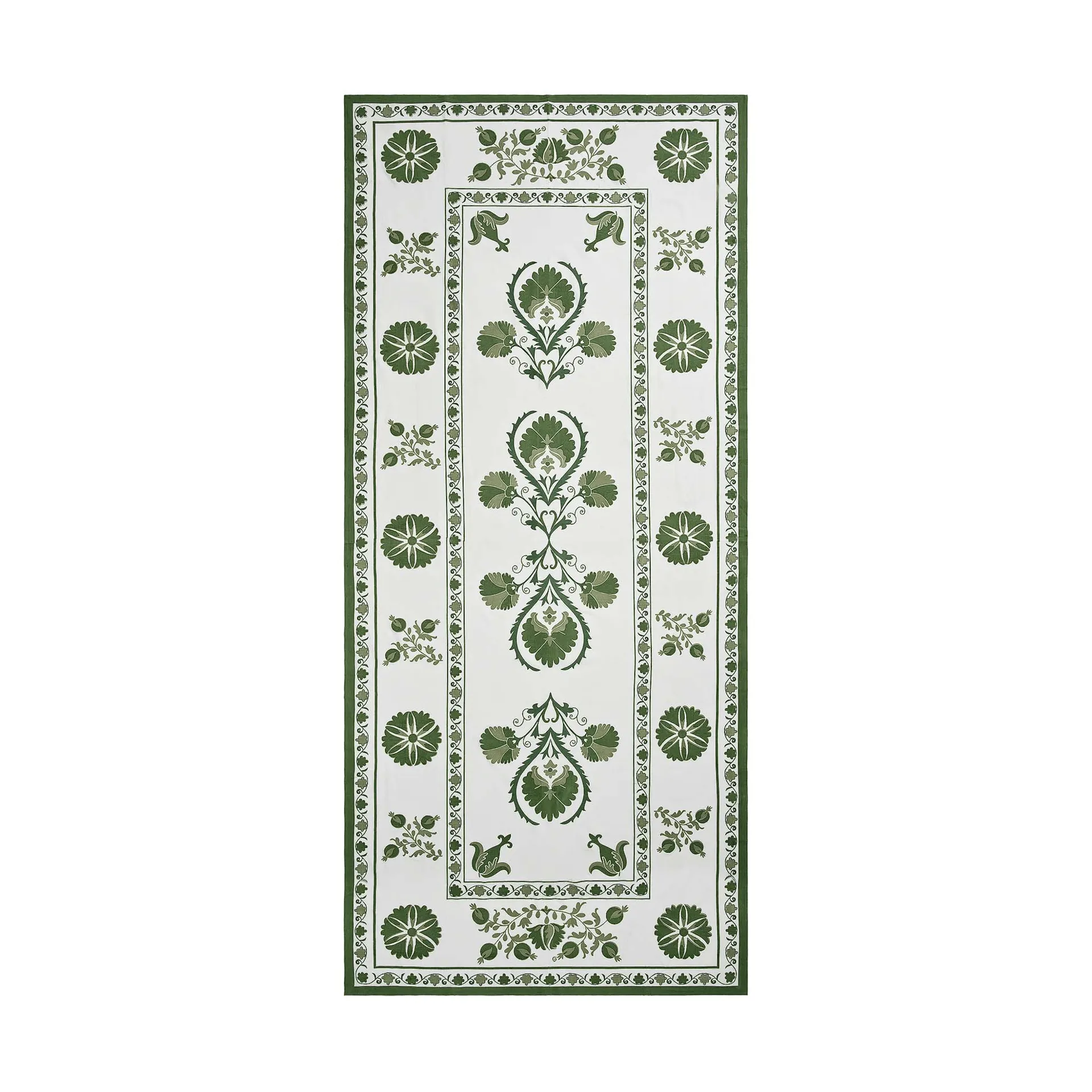Suzani dug, Green, 250x150 cm Pick a Poppy