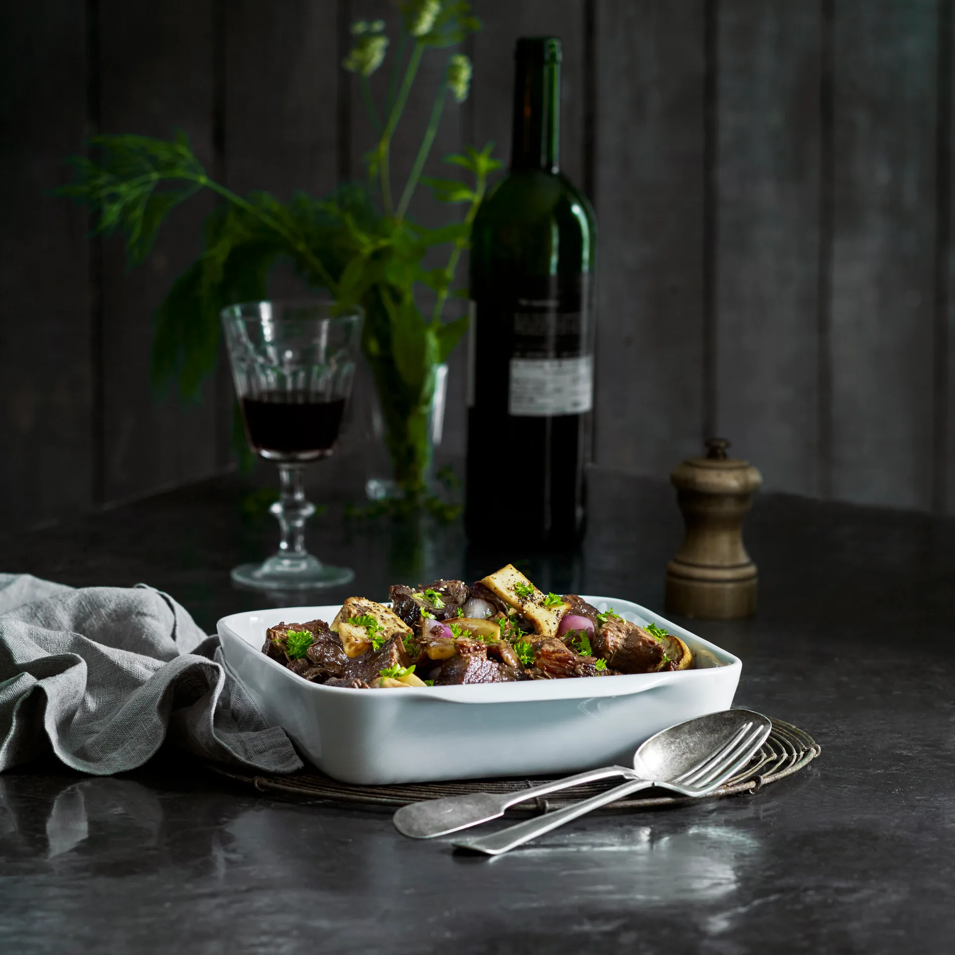 Pillivuyt Quartet tallerken, hvid, 17x17 cm Pillivuyt