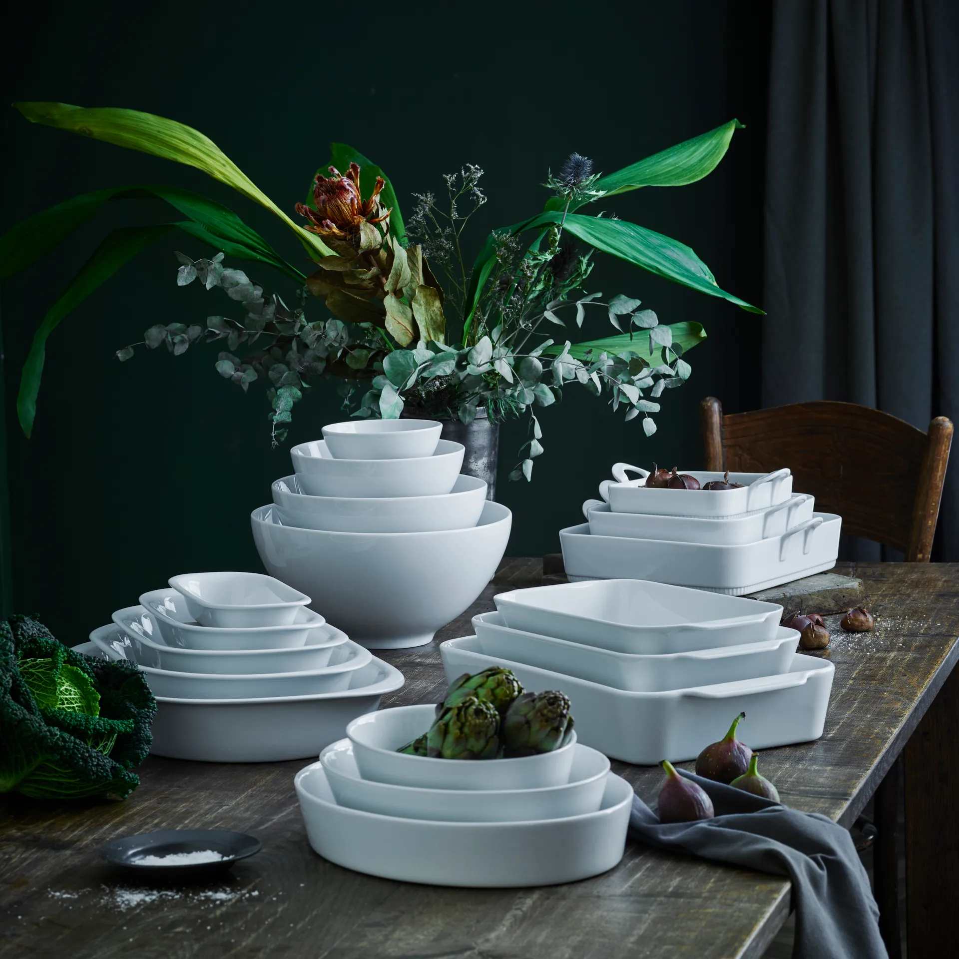 Pillivuyt serveringstallerken, hvid, 38x21 cm Pillivuyt